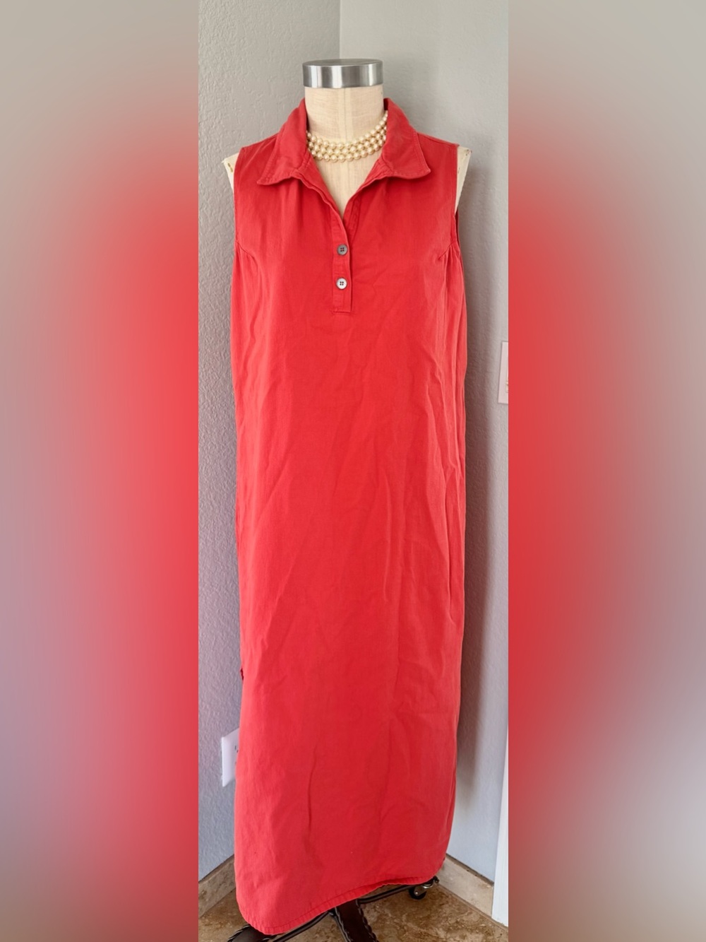 100% Cotton Denim Sleeveless Maxi XL